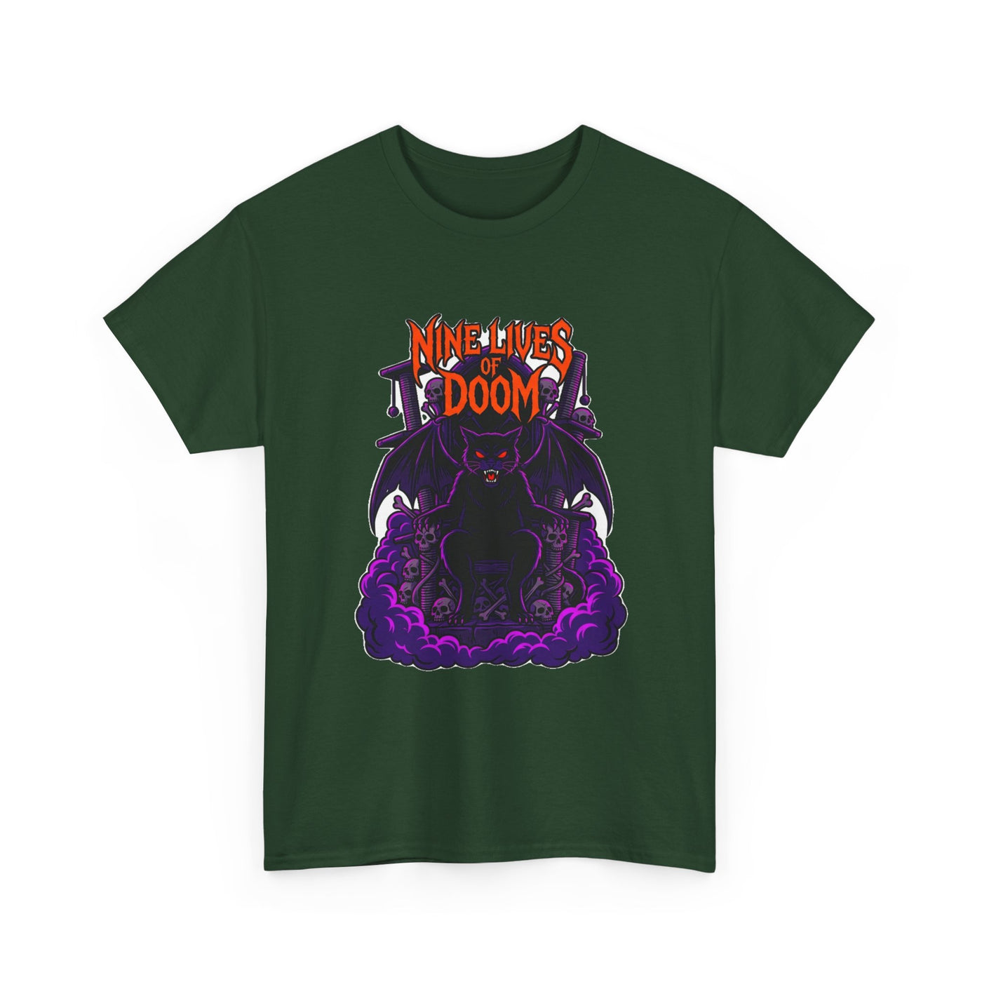 Nine Lives of Doom Heavy Metal Cat T-Shirt