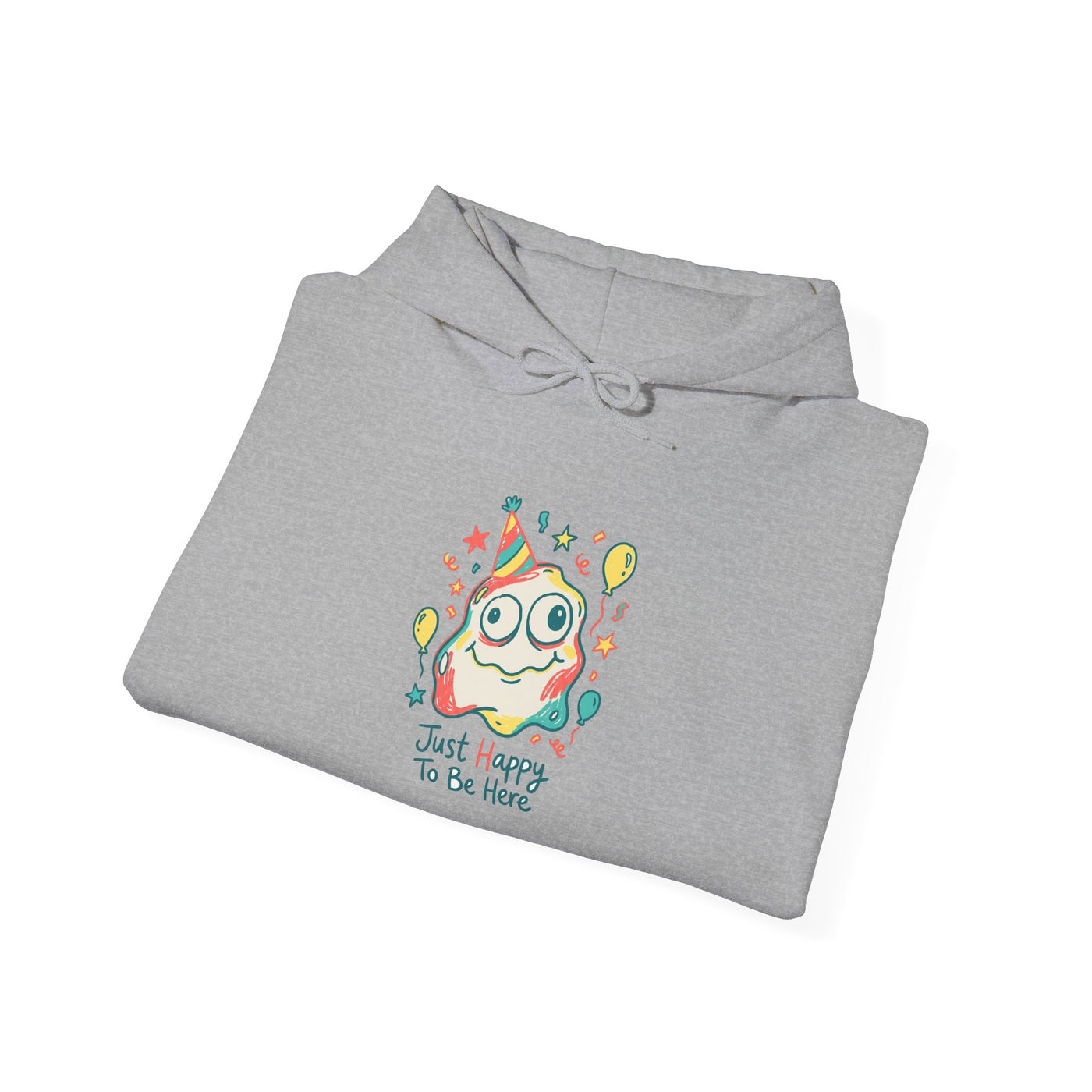 Wobbly Party Blob Just Happy To Be Here Hoodie