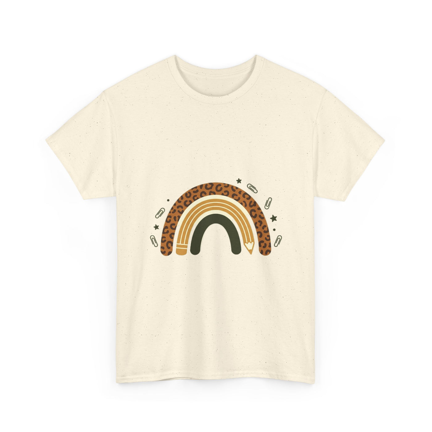 Boho Leopard Rainbow Teacher T-Shirt
