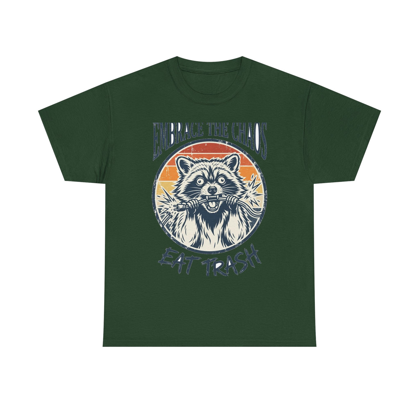 Live Fast Eat Trash Retro Raccoon Tee