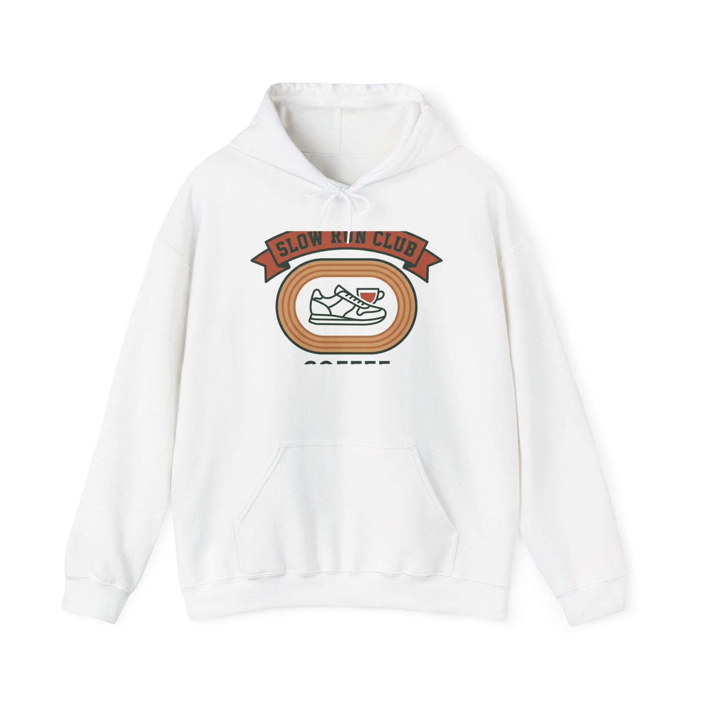 Retro Slow Run Coffee Crest Hoodie