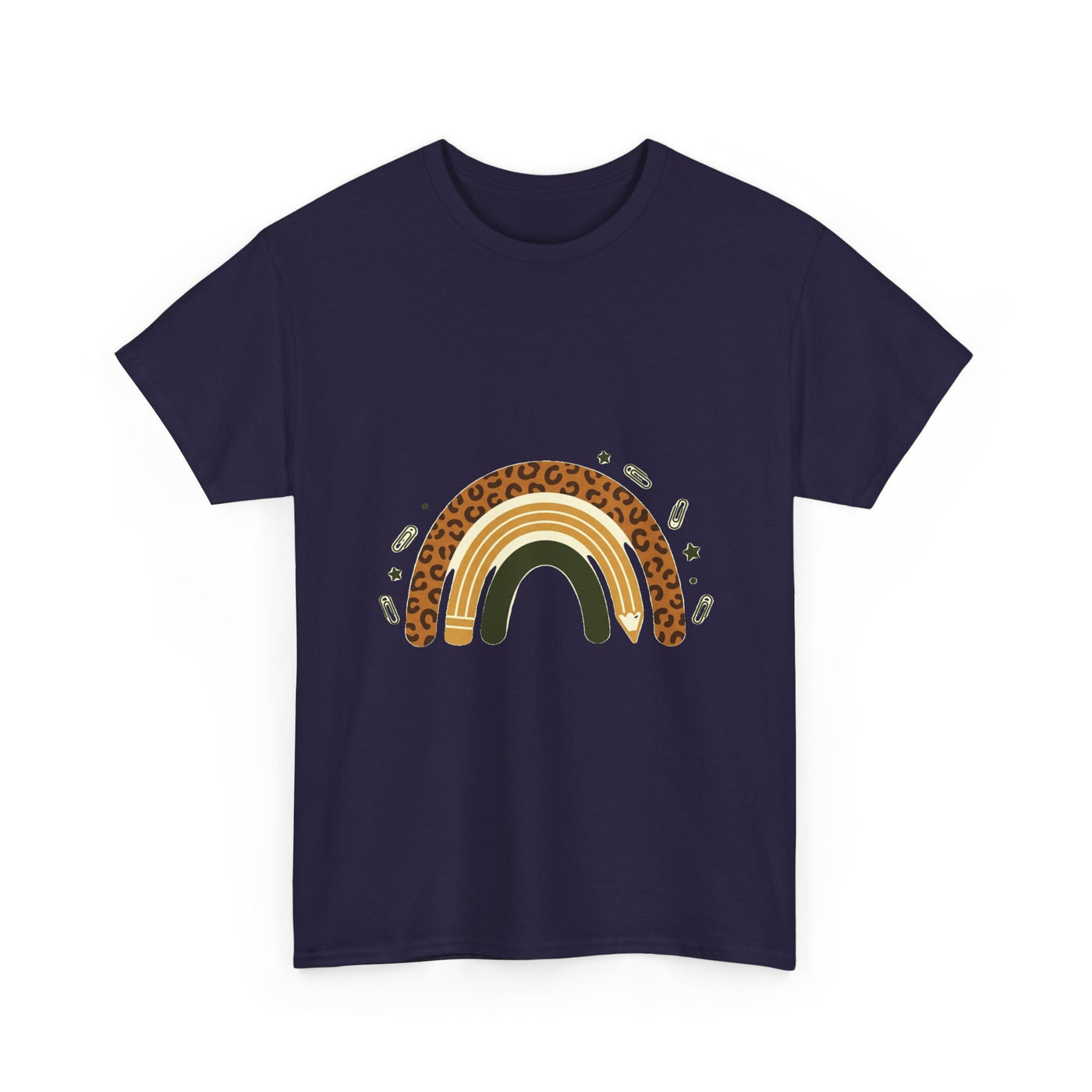 Boho Leopard Rainbow Teacher T-Shirt
