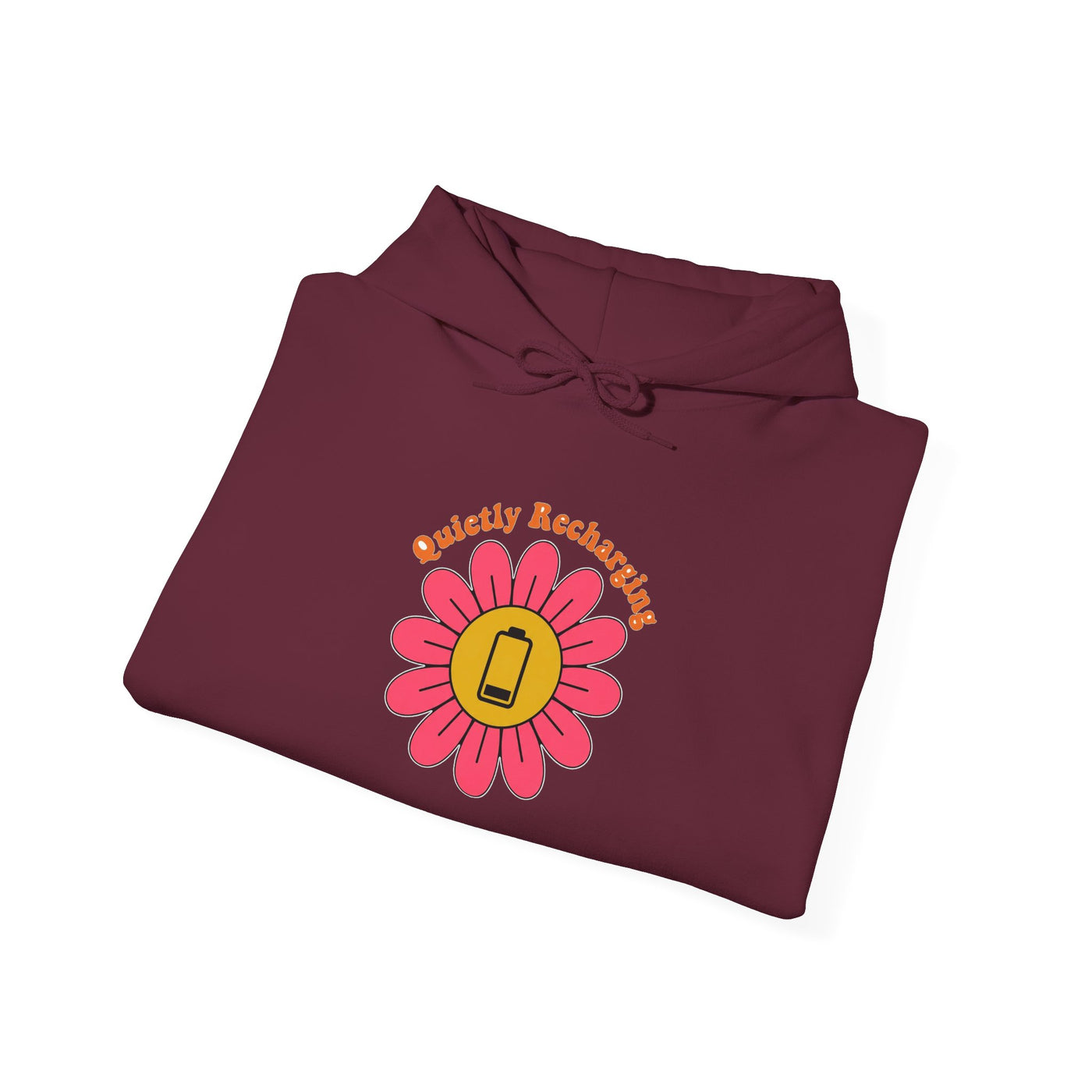 Recharging My Spark Retro Flower Hoodie