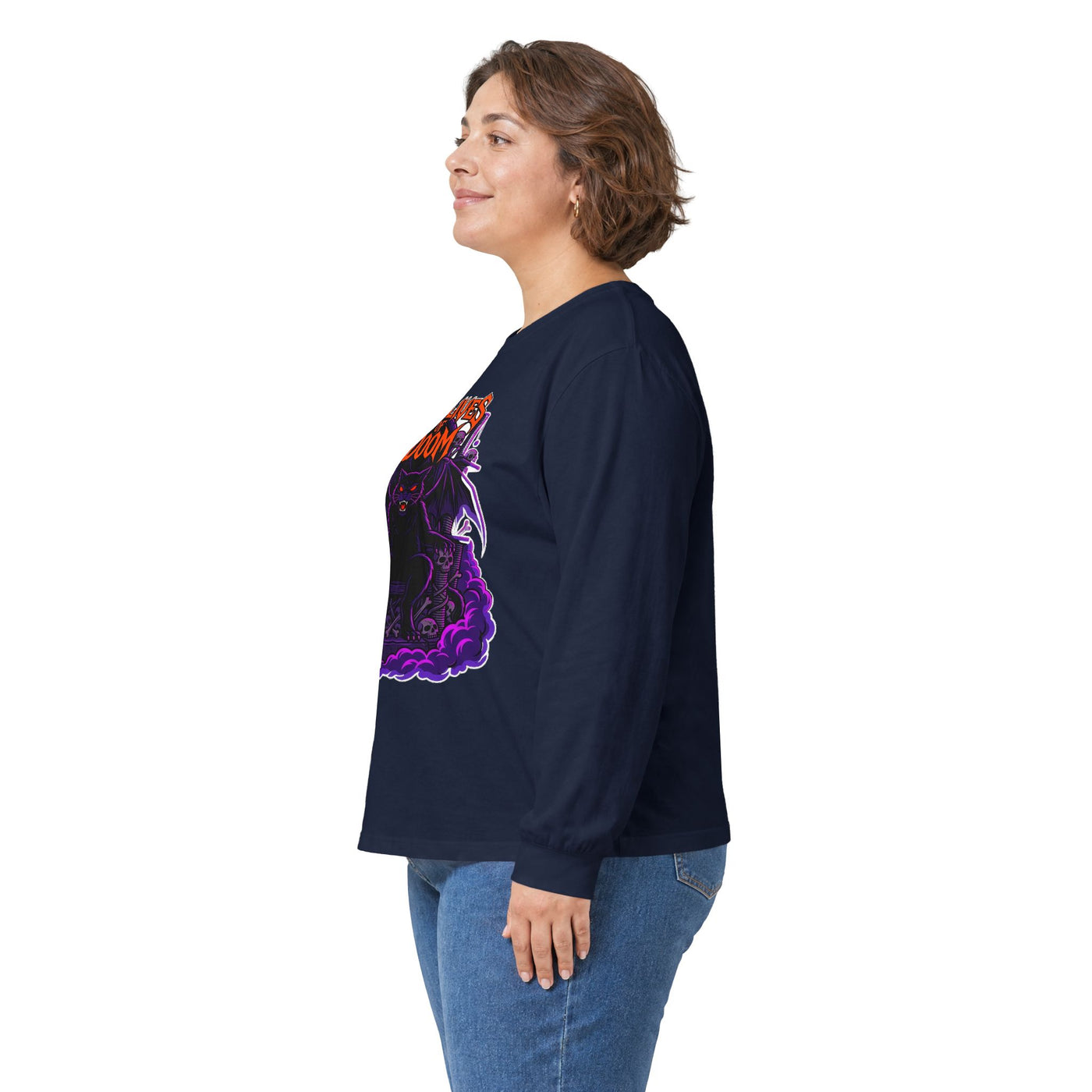 Feline of the Abyss Gothic Metal Long Sleeve