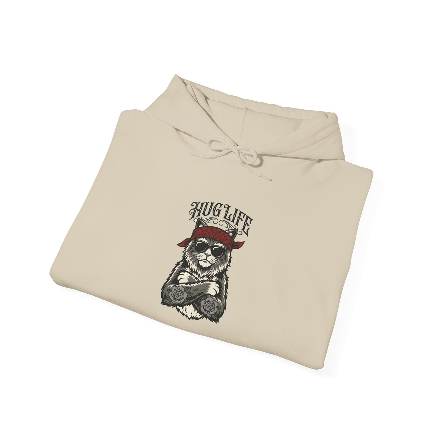 Hug Life Hardcore Bandana Feline Hoodie