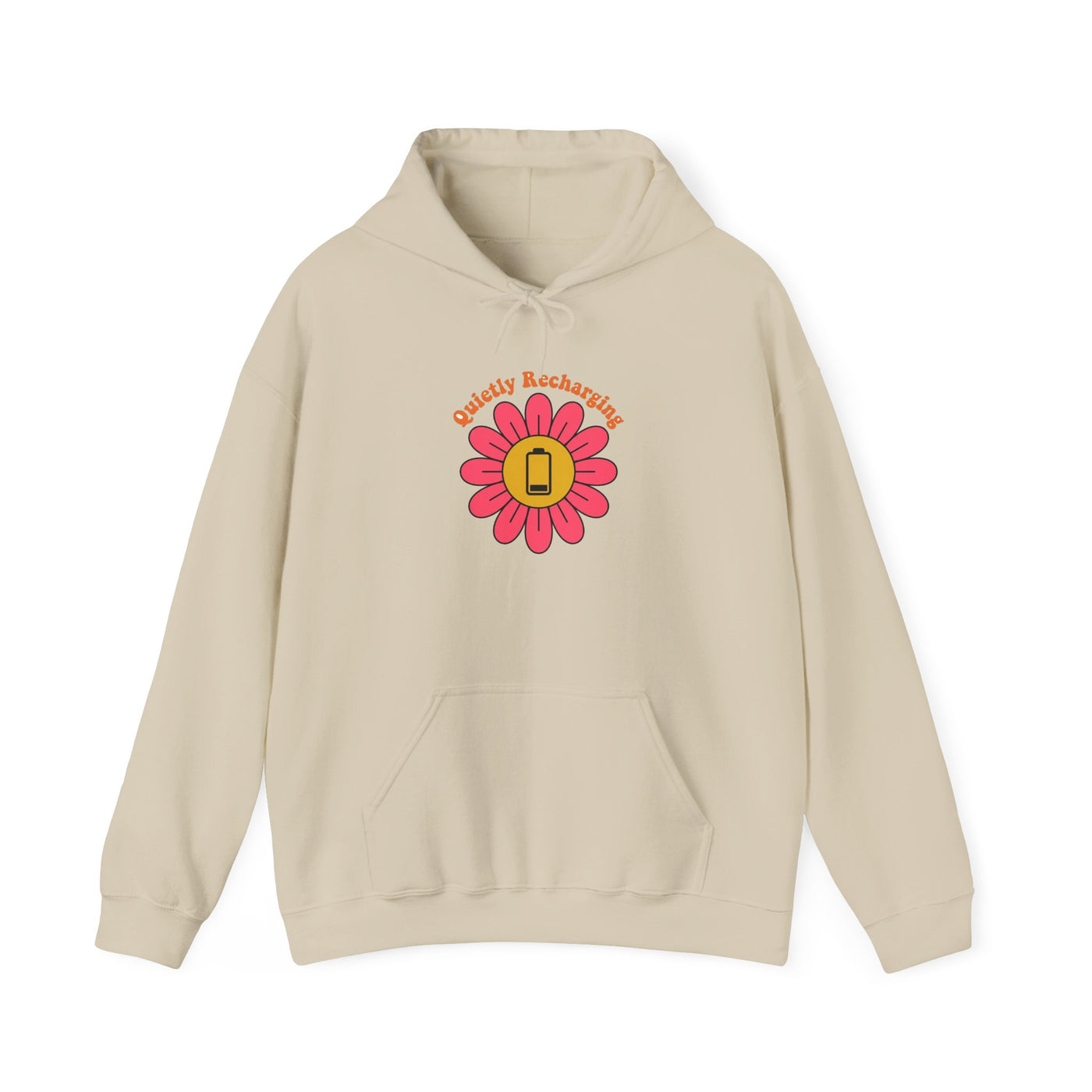 Recharging My Spark Retro Flower Hoodie
