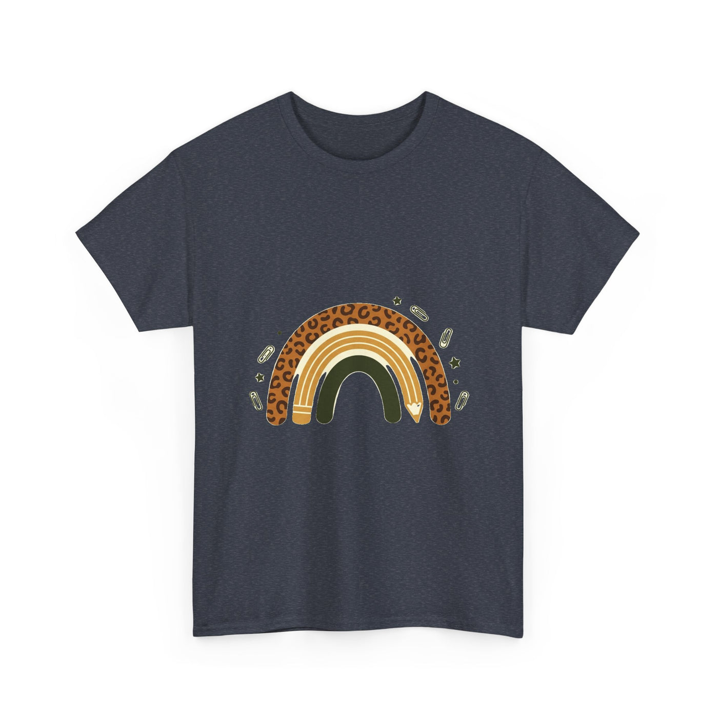 Boho Leopard Rainbow Teacher T-Shirt