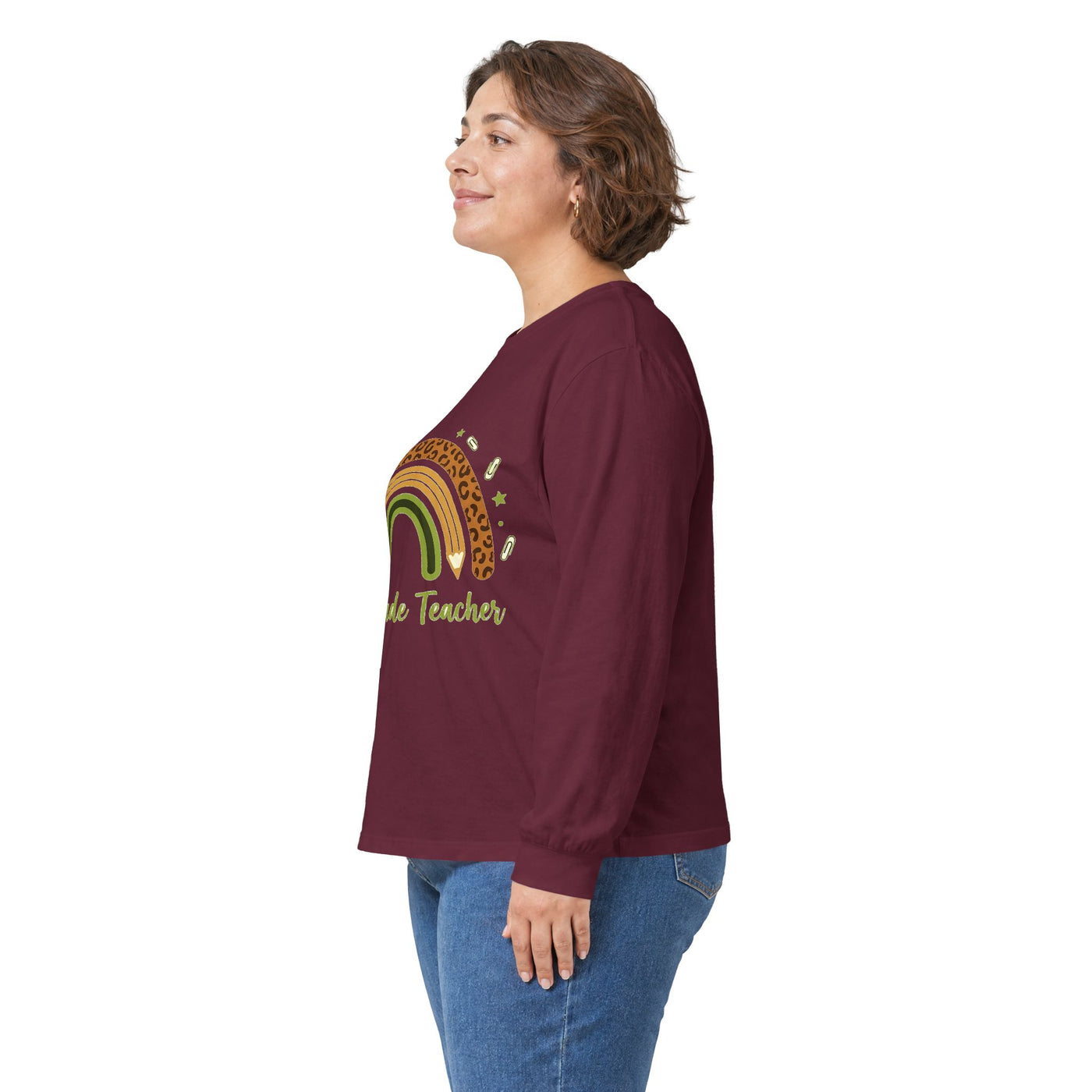 Boho Leopard Rainbow Grade Level Long Sleeve