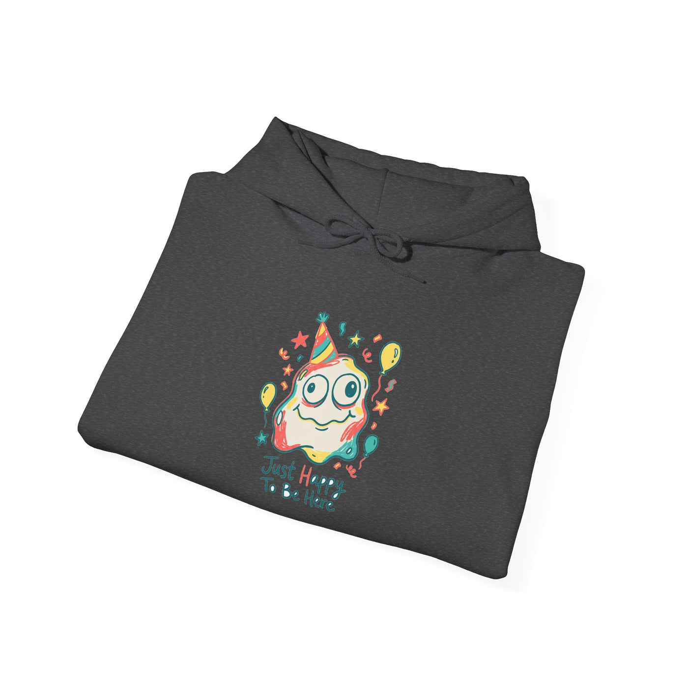 Wobbly Party Blob Just Happy To Be Here Hoodie