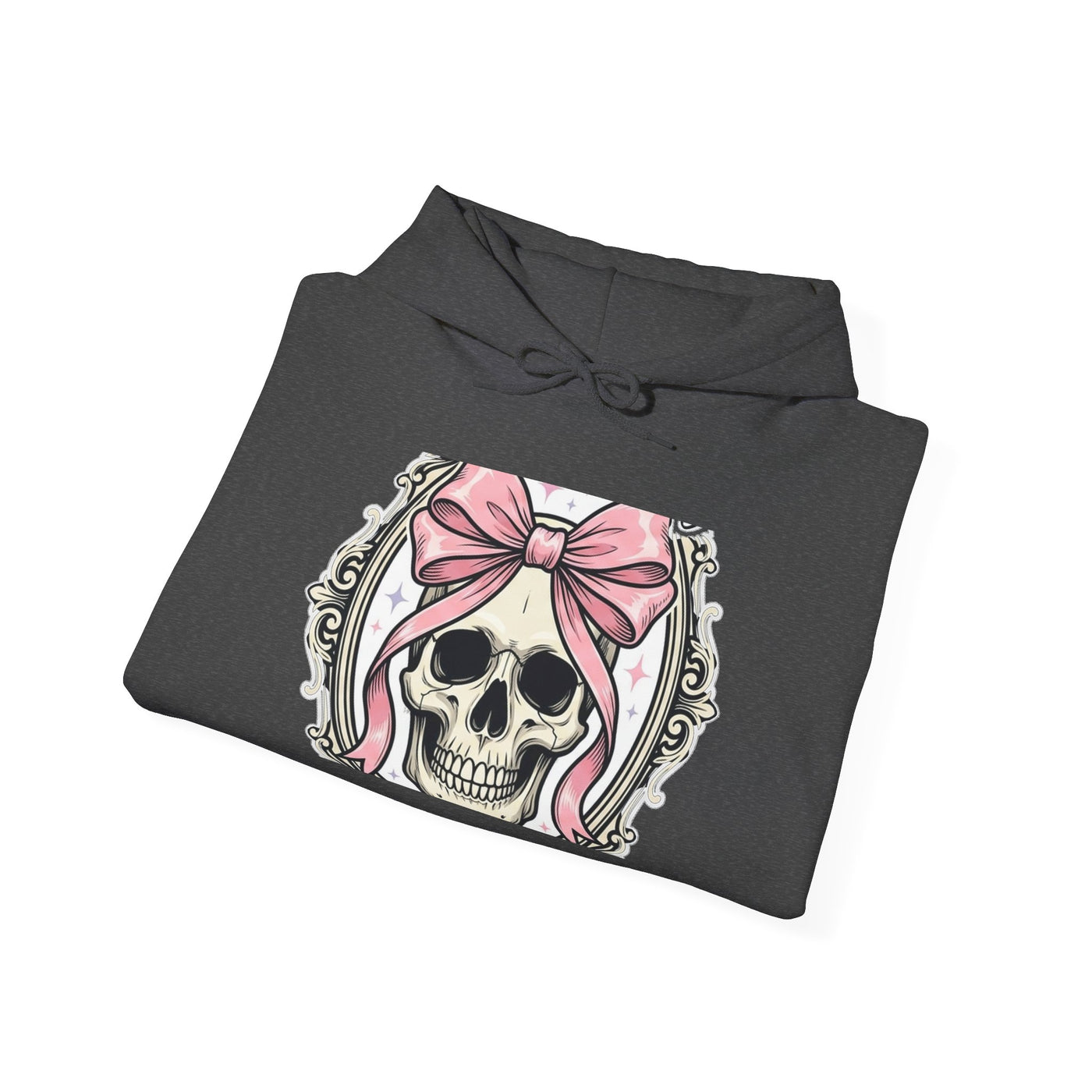 Healing But Exhausted Coquette Skull Hoodie