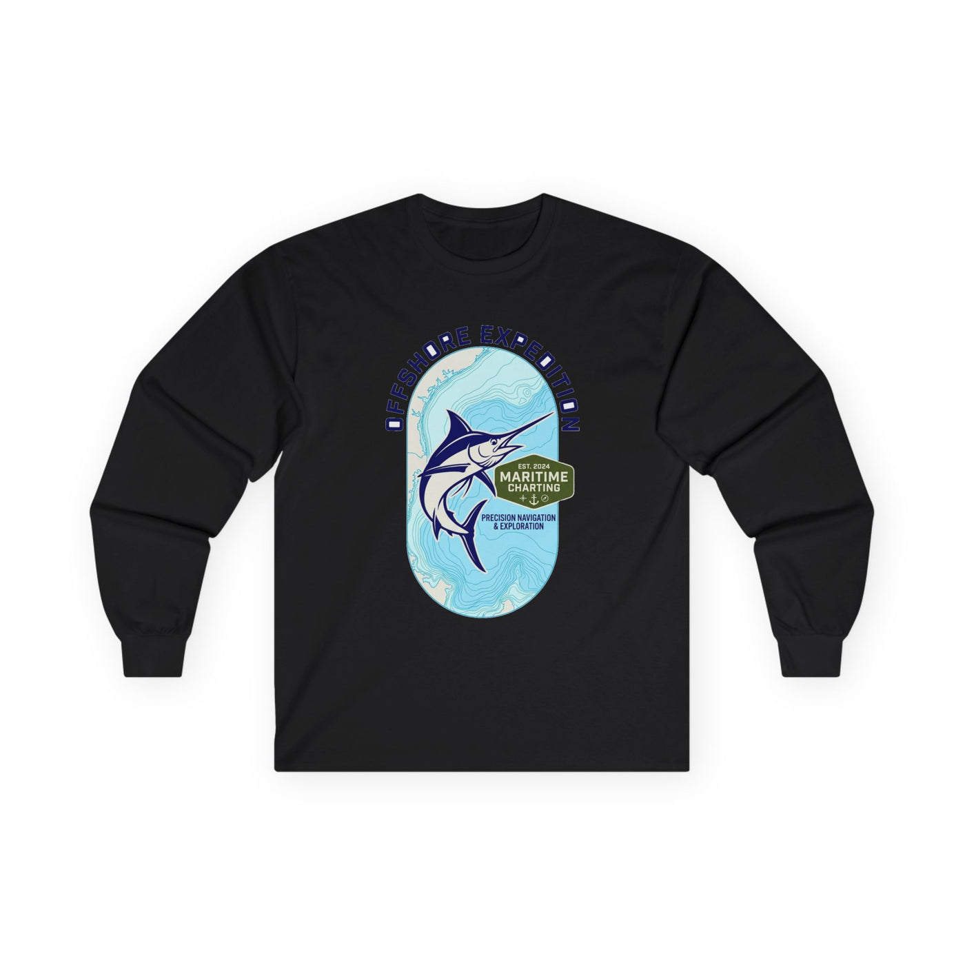 Coastal Bathymetry Marlin Badge Long Sleeve