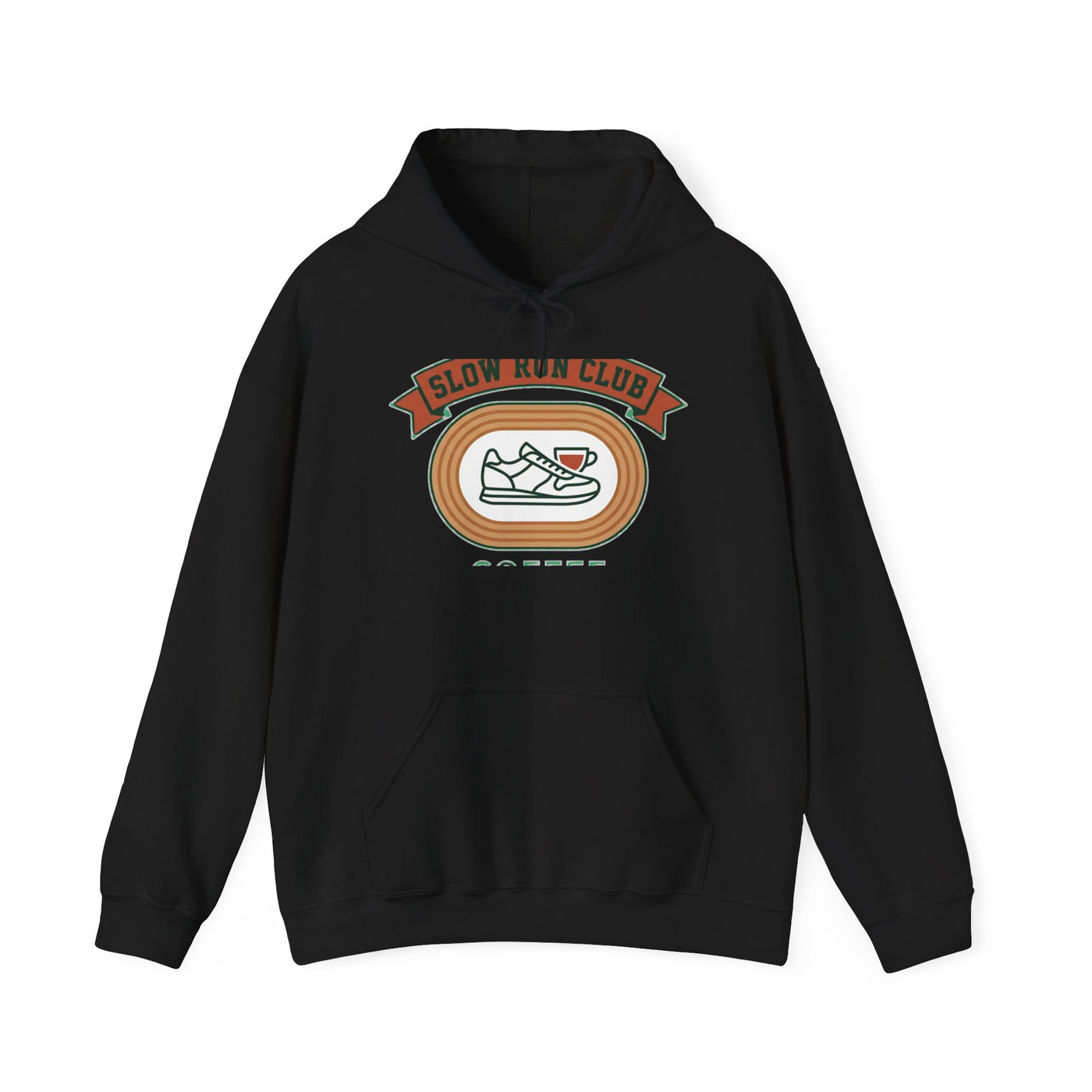 Retro Slow Run Coffee Crest Hoodie