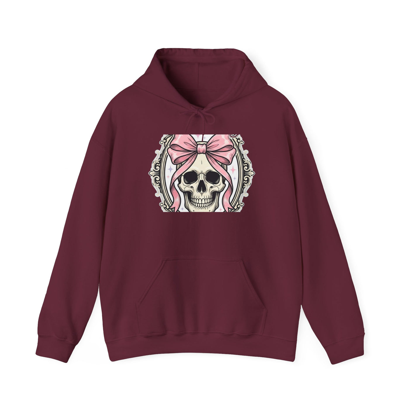 Healing But Exhausted Coquette Skull Hoodie