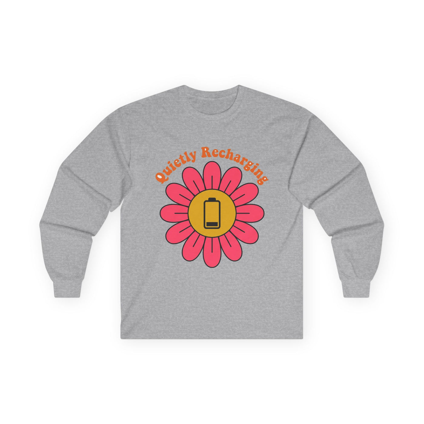 Recharging My Spark Retro Flower Long Sleeve