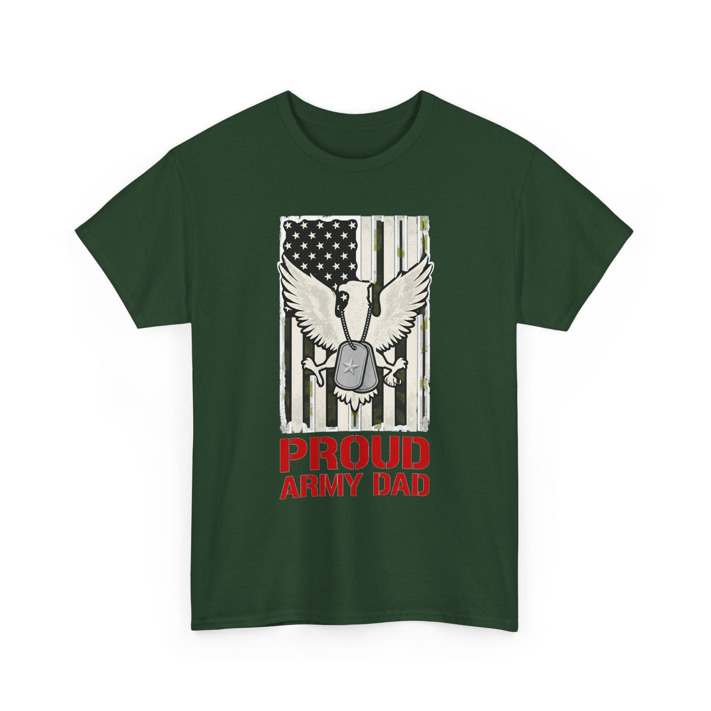 Proud Army Dad Dog Tags & Flag