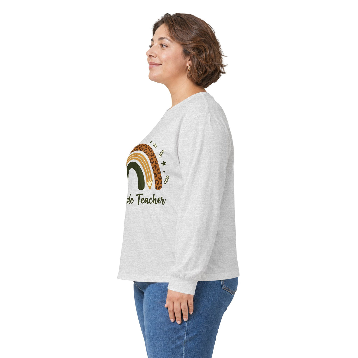 Boho Leopard Rainbow Grade Level Long Sleeve
