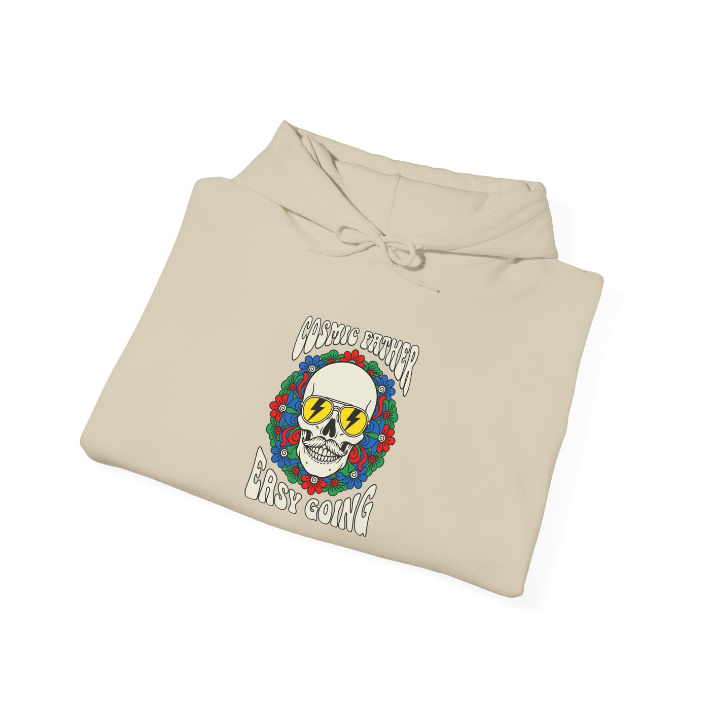 Cosmic Father Retro Skull Graphic Hoodie