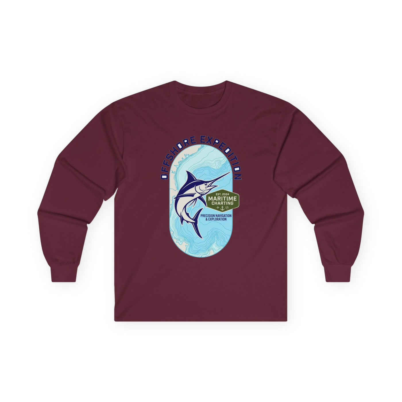 Coastal Bathymetry Marlin Badge Long Sleeve