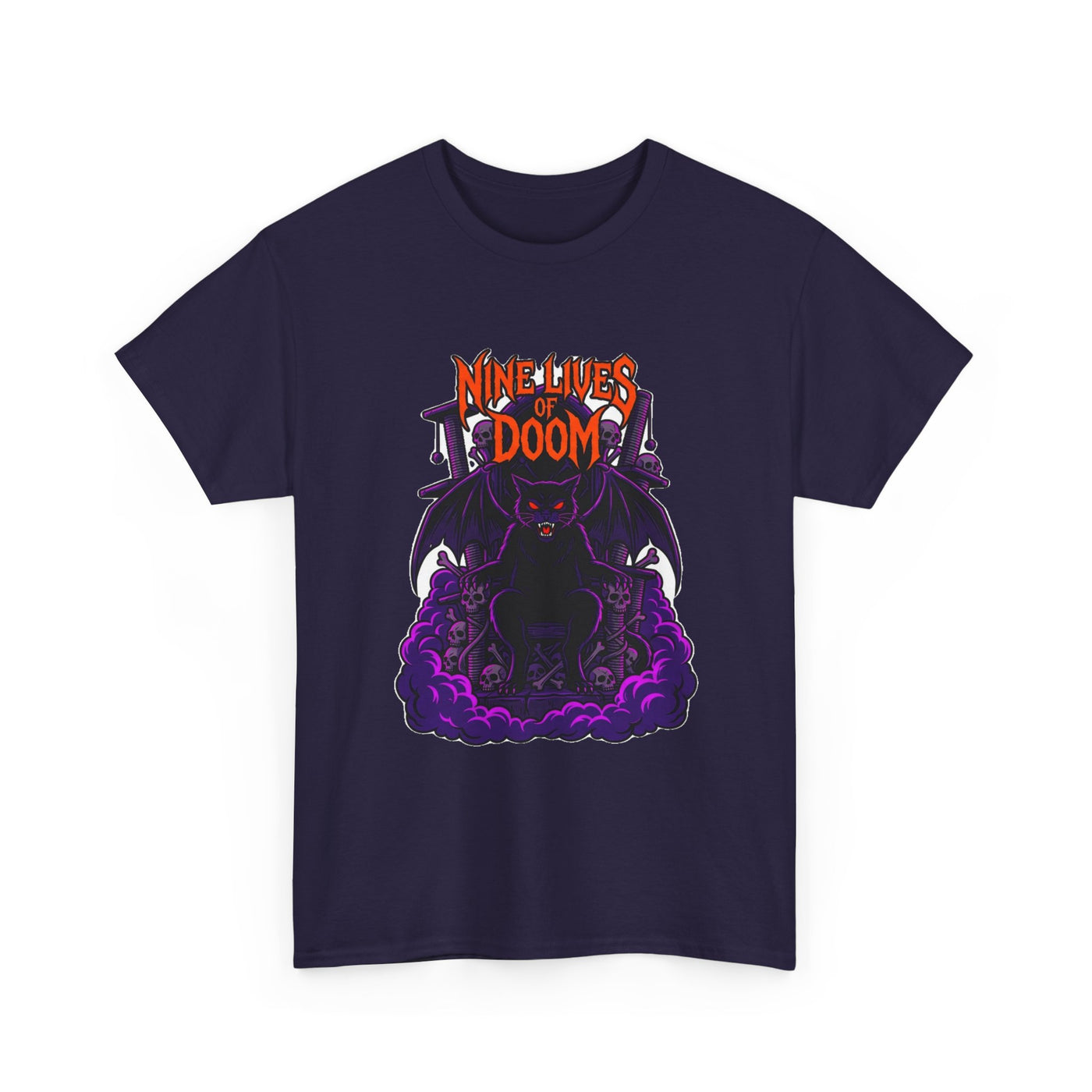 Nine Lives of Doom Heavy Metal Cat T-Shirt