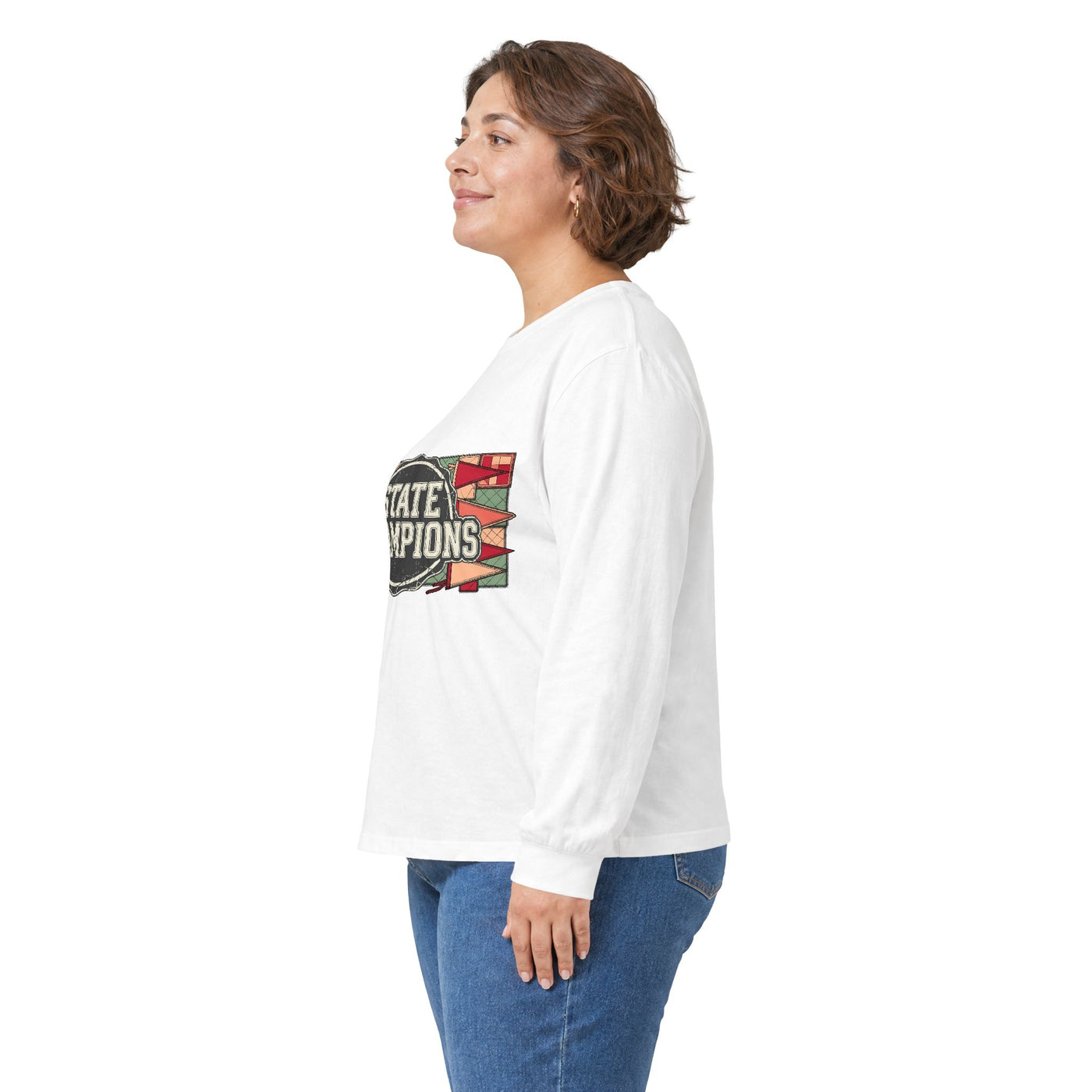 Vintage Varsity Patchwork Tee Long Sleeve