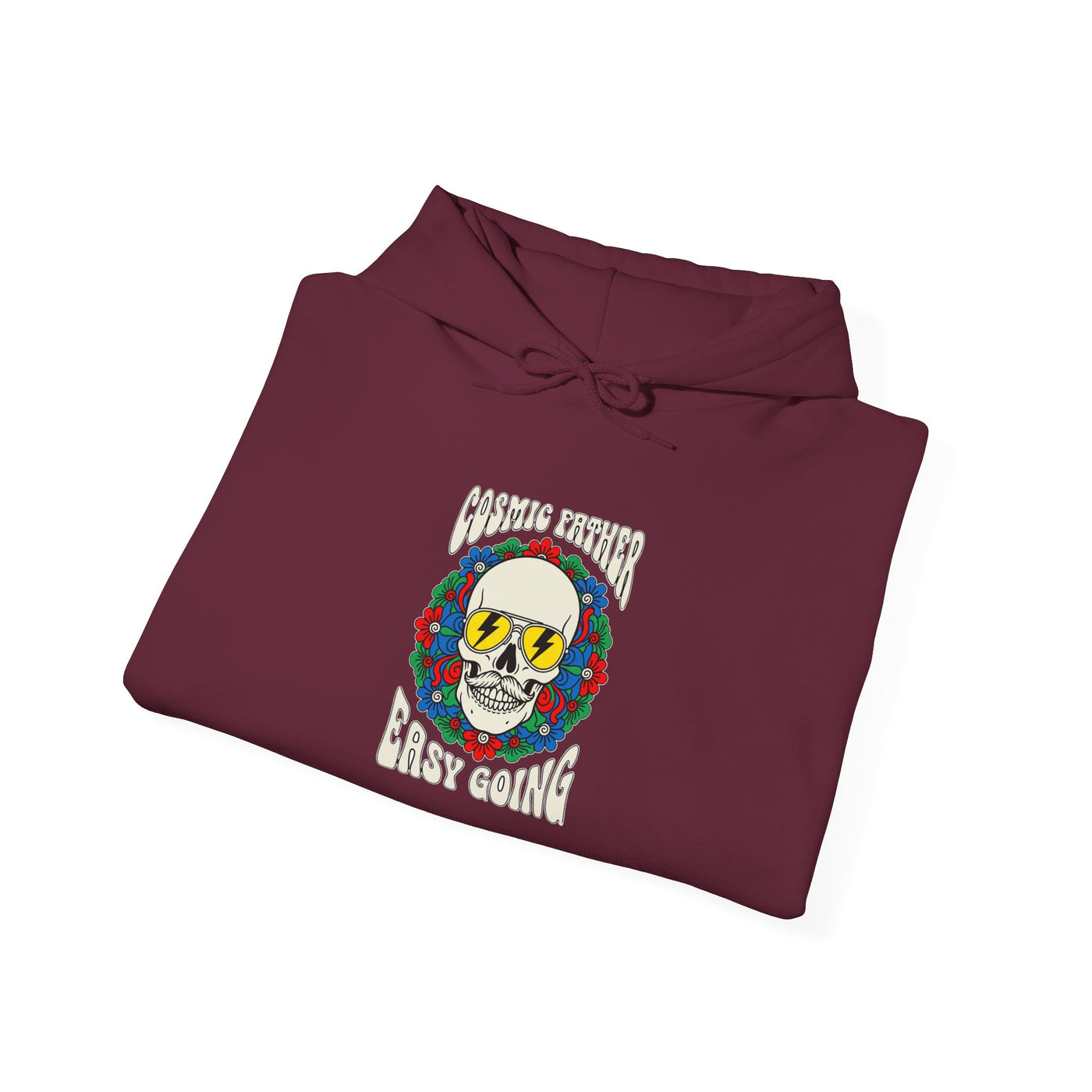 Cosmic Father Retro Skull Graphic Hoodie