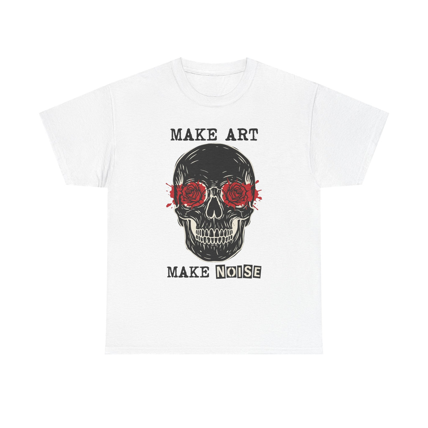 Make Art Make Noise Linocut Skull