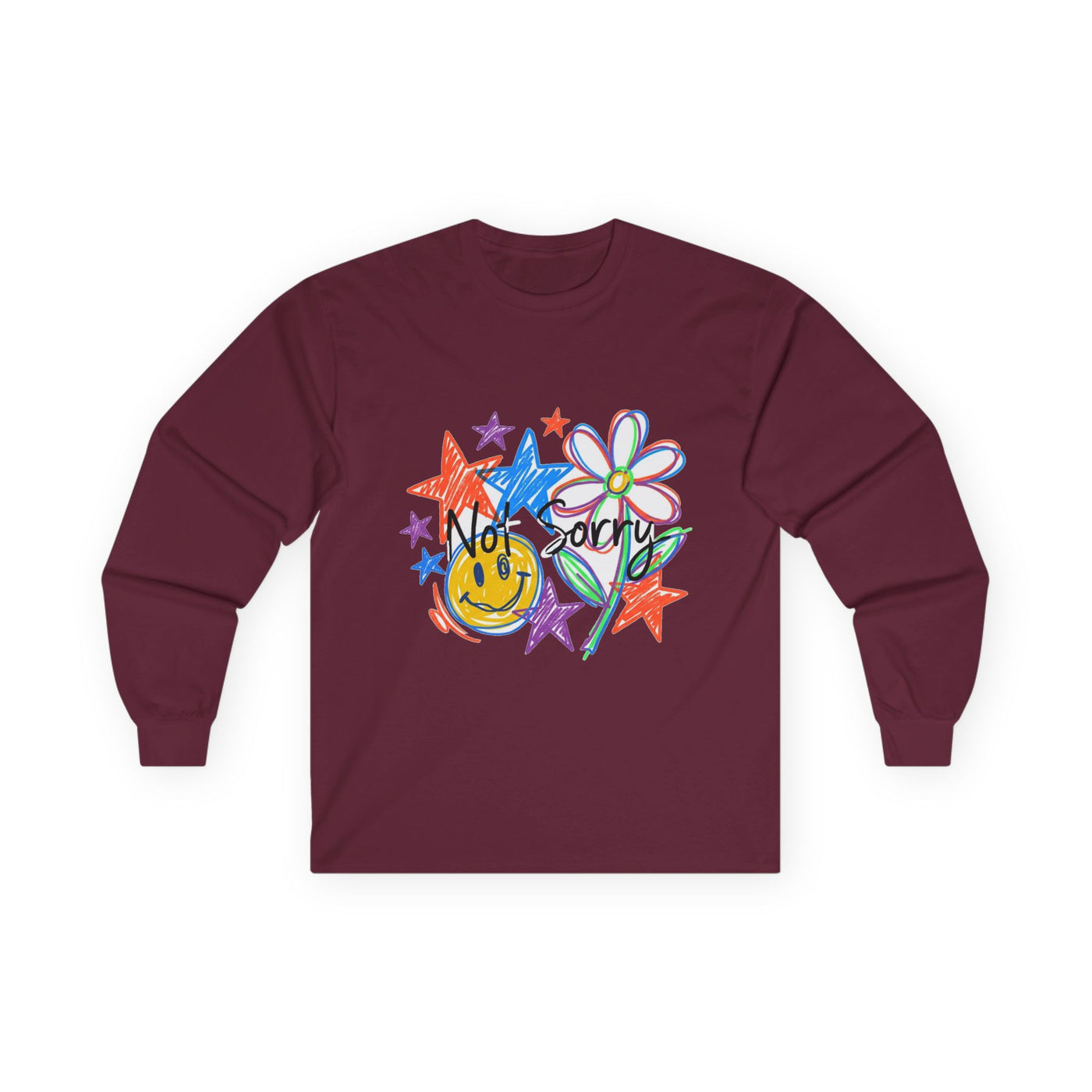 Scribble Your Own Rules Doodle Tee Long Sleeve