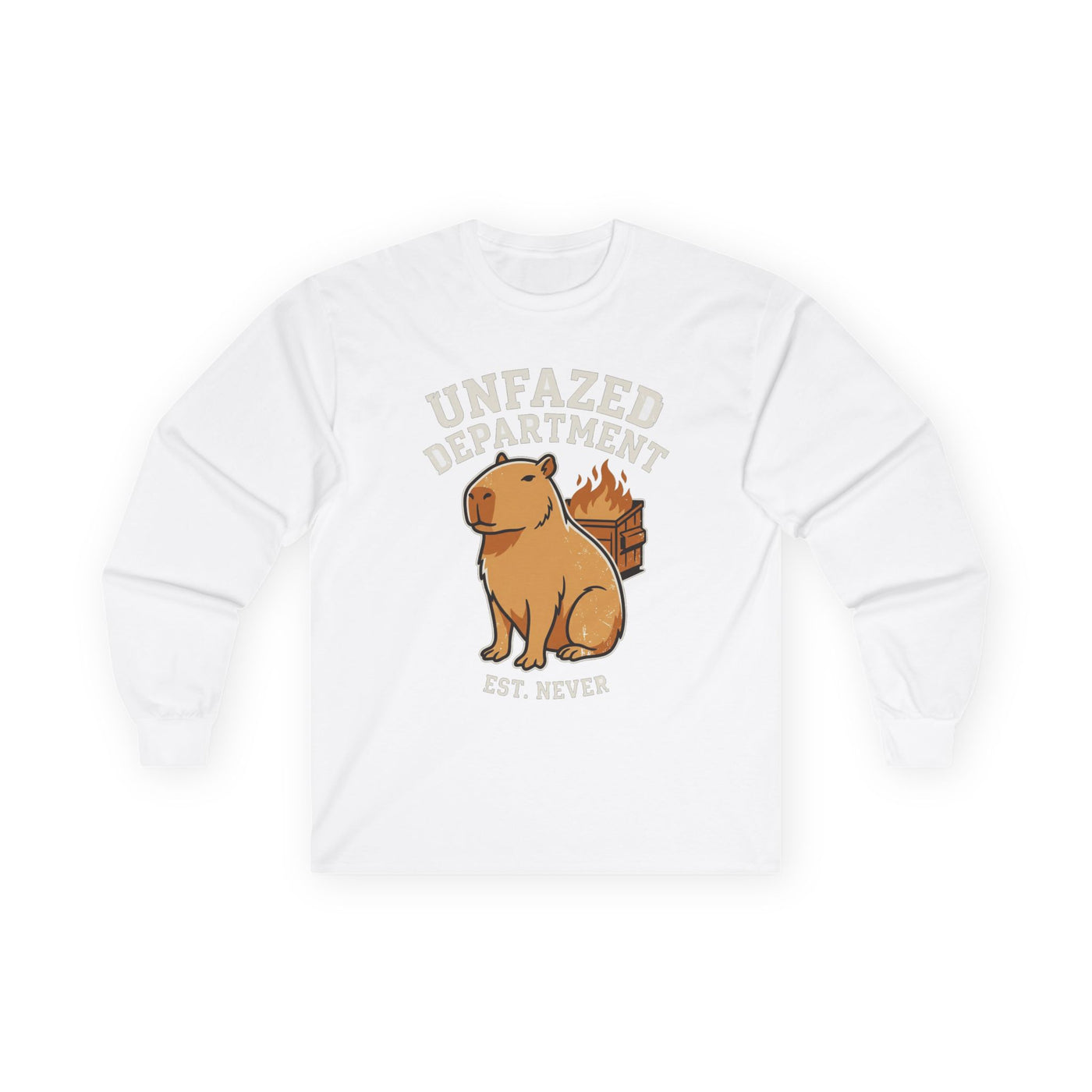 Unfazed Department Capybara Mascot Long Sleeve