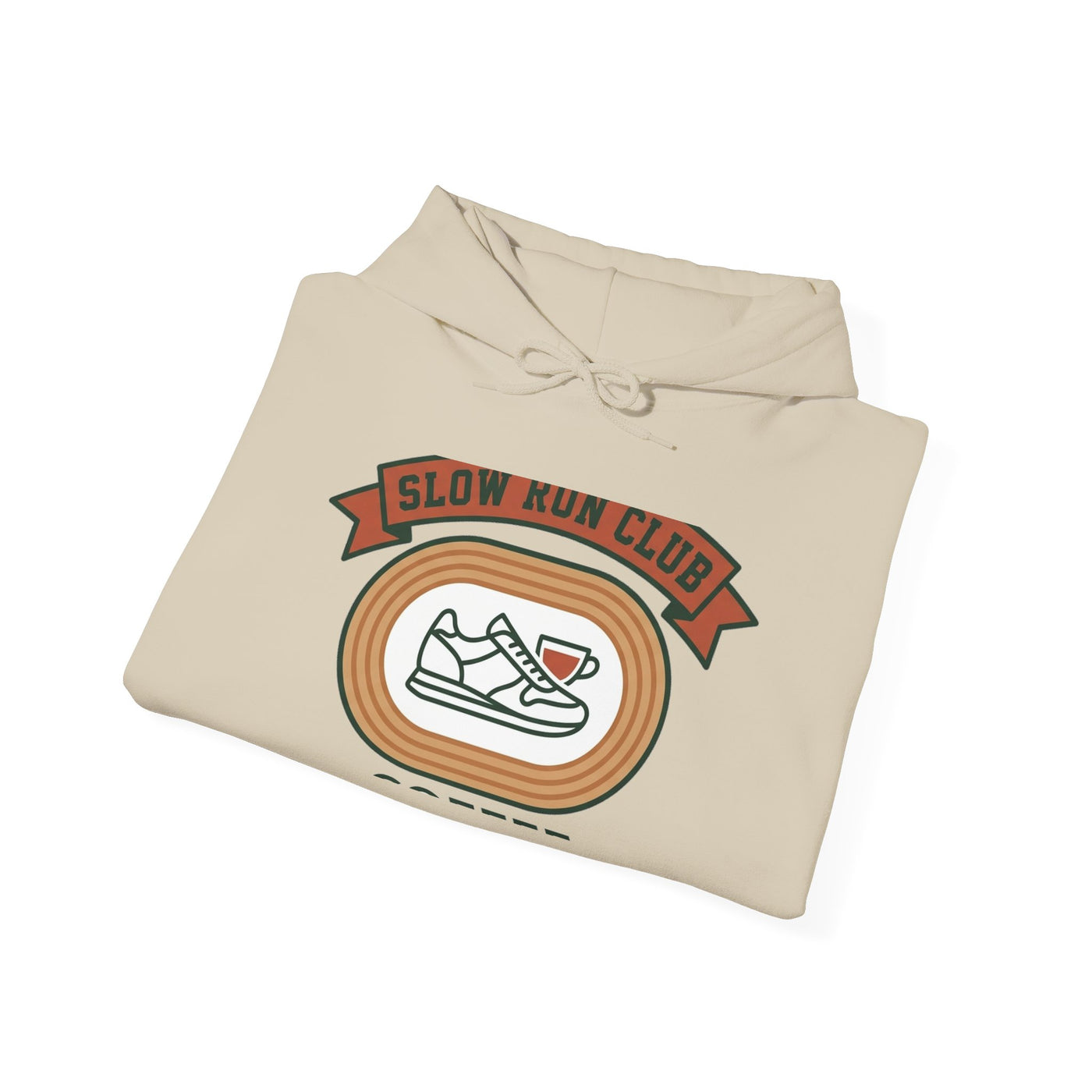 Retro Slow Run Coffee Crest Hoodie