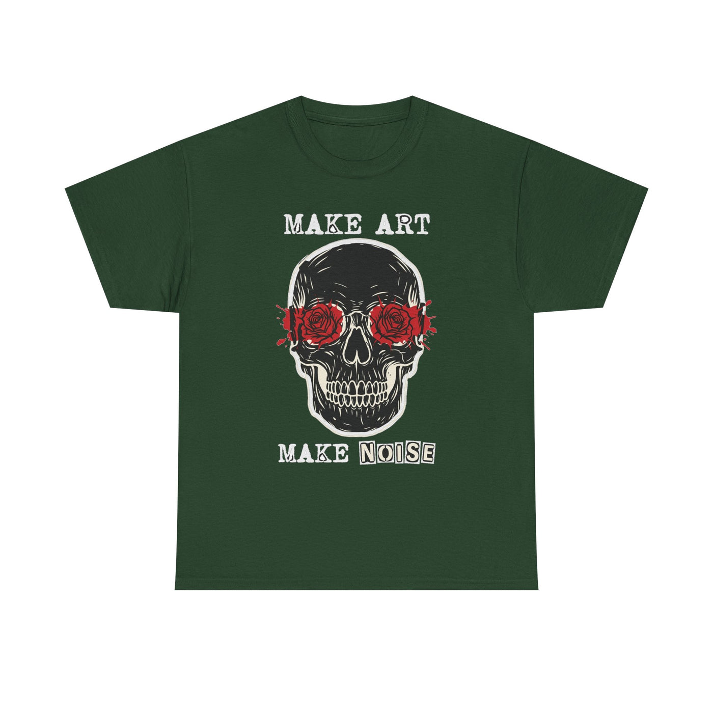Make Art Make Noise Linocut Skull