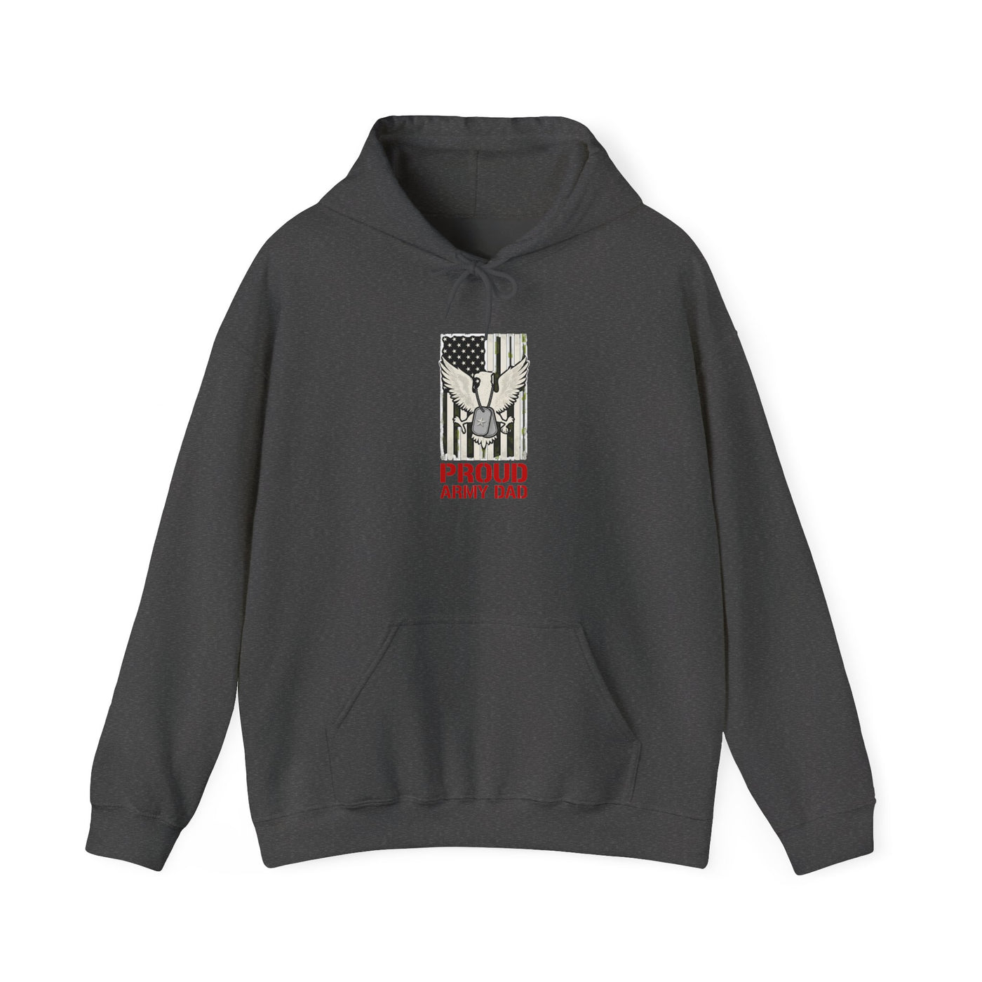 Proud Army Dad Dog Tags & Flag Hoodie