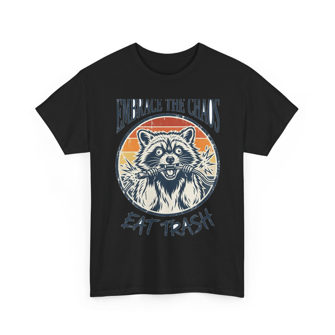 Live Fast Eat Trash Retro Raccoon Tee