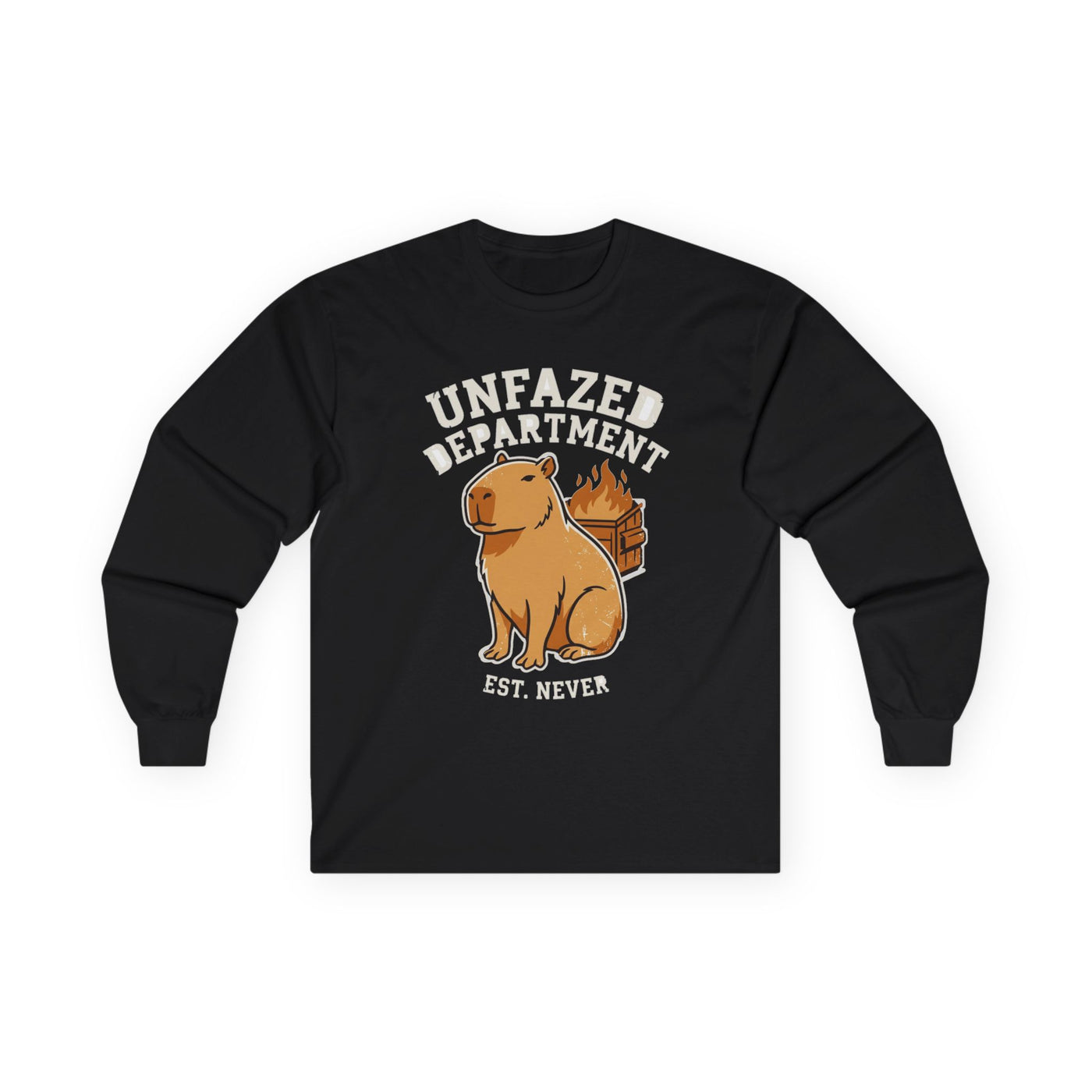 Unfazed Department Capybara Mascot Long Sleeve