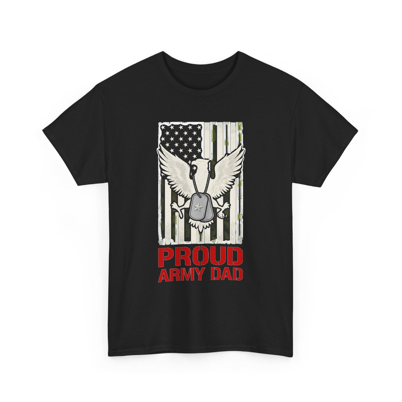 Proud Army Dad Dog Tags & Flag