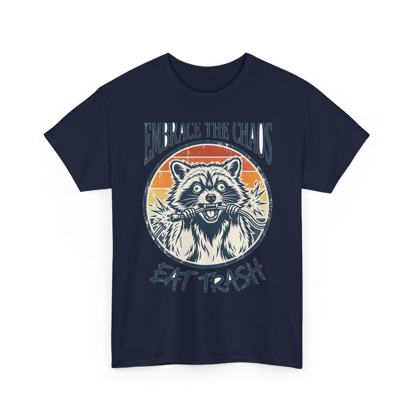 Live Fast Eat Trash Retro Raccoon Tee