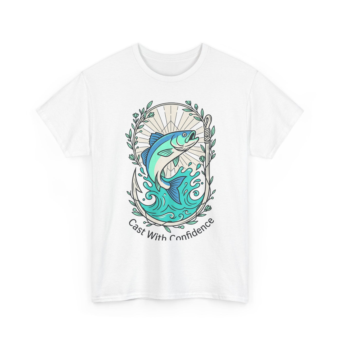 Cast With Confidence Floral Fishing Tee