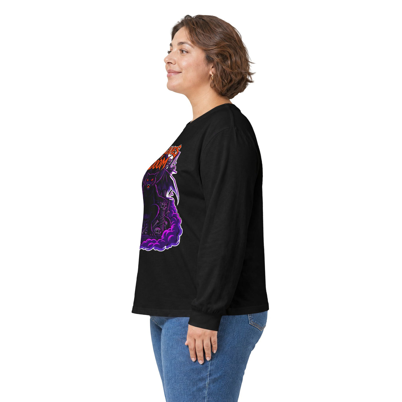 Feline of the Abyss Gothic Metal Long Sleeve