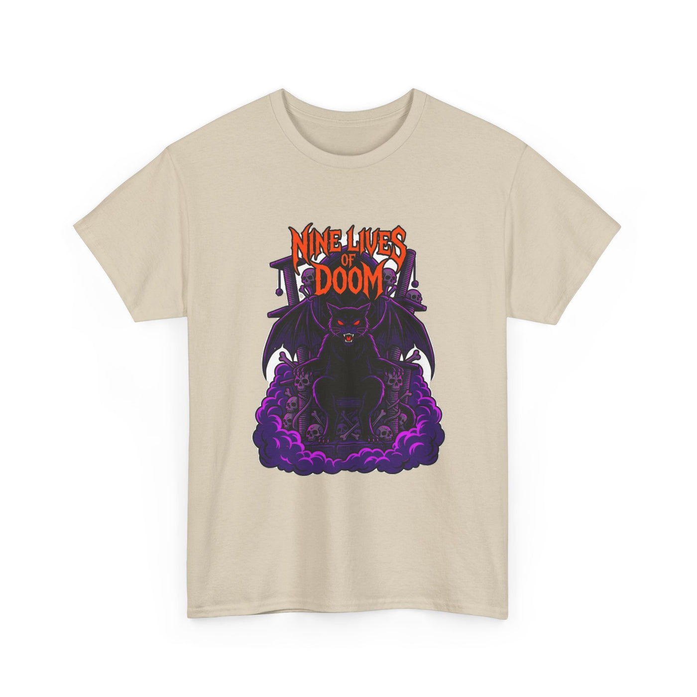 Nine Lives of Doom Heavy Metal Cat T-Shirt