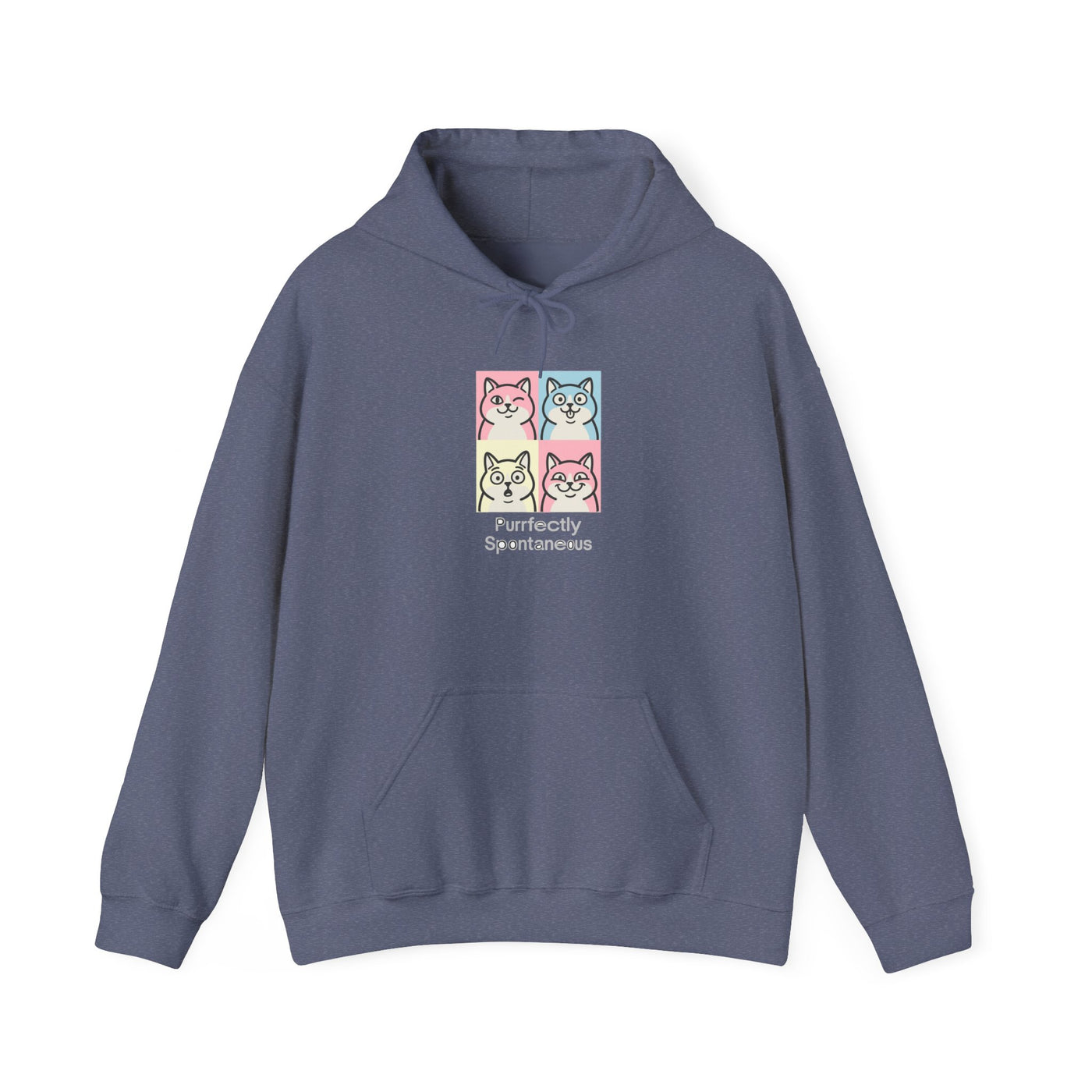 Pastel Pop Art Kitten Grid Hoodie