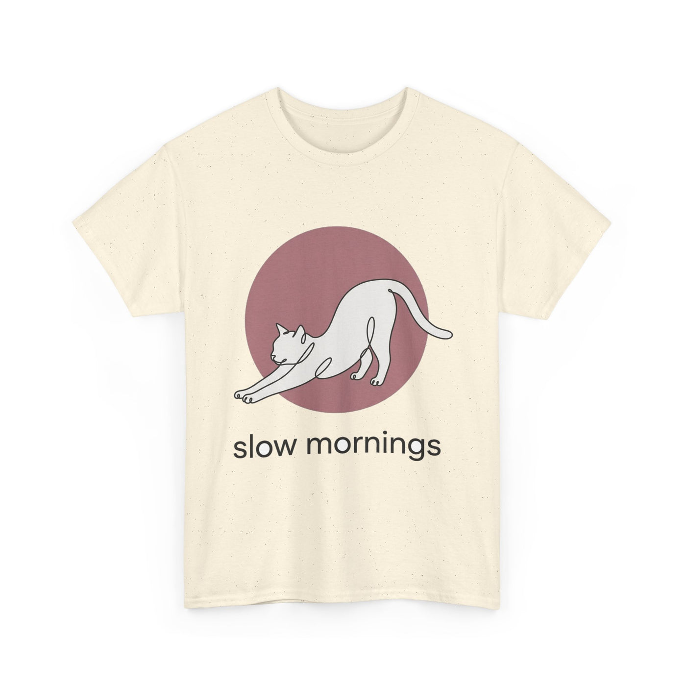 Slow Mornings Minimalist Cat T-Shirt