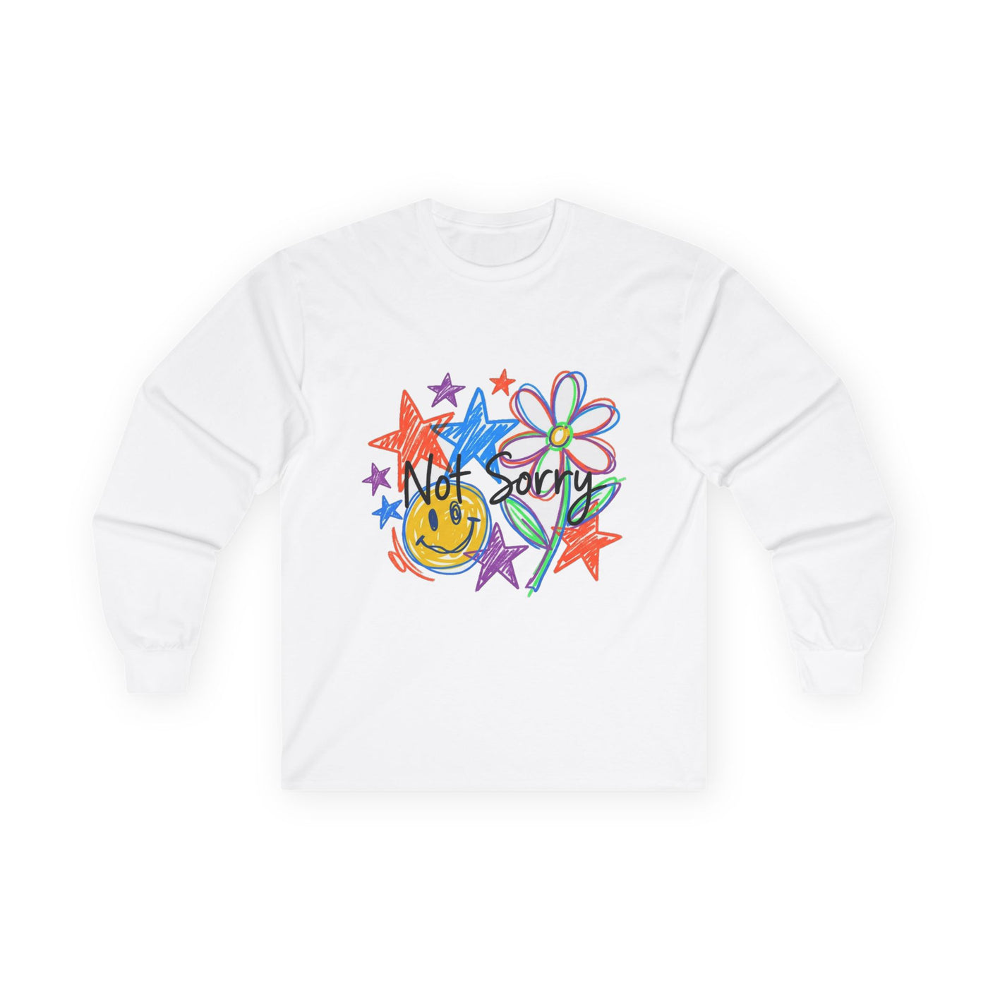 Scribble Your Own Rules Doodle Tee Long Sleeve