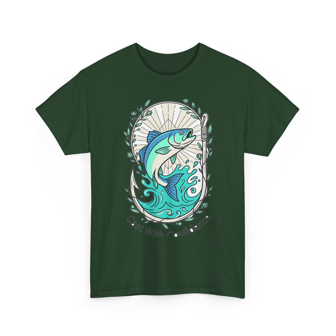 Cast With Confidence Floral Fishing Tee