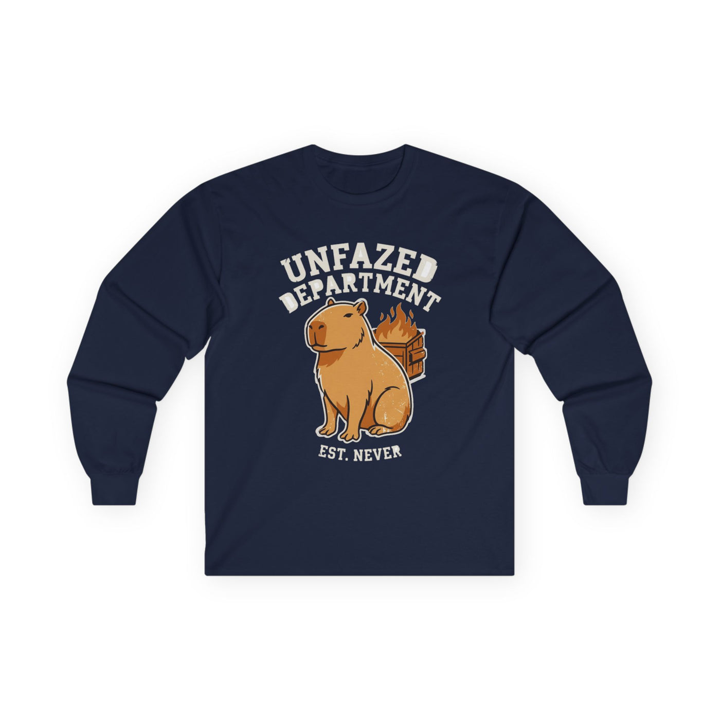 Unfazed Department Capybara Mascot Long Sleeve