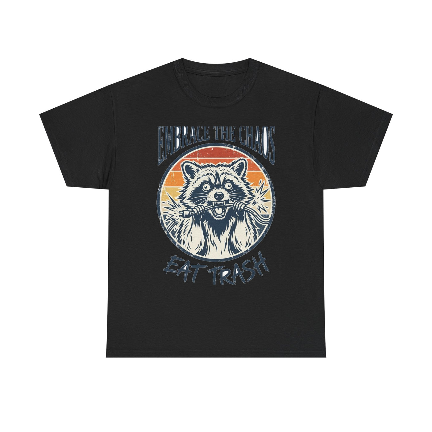 Live Fast Eat Trash Retro Raccoon Tee