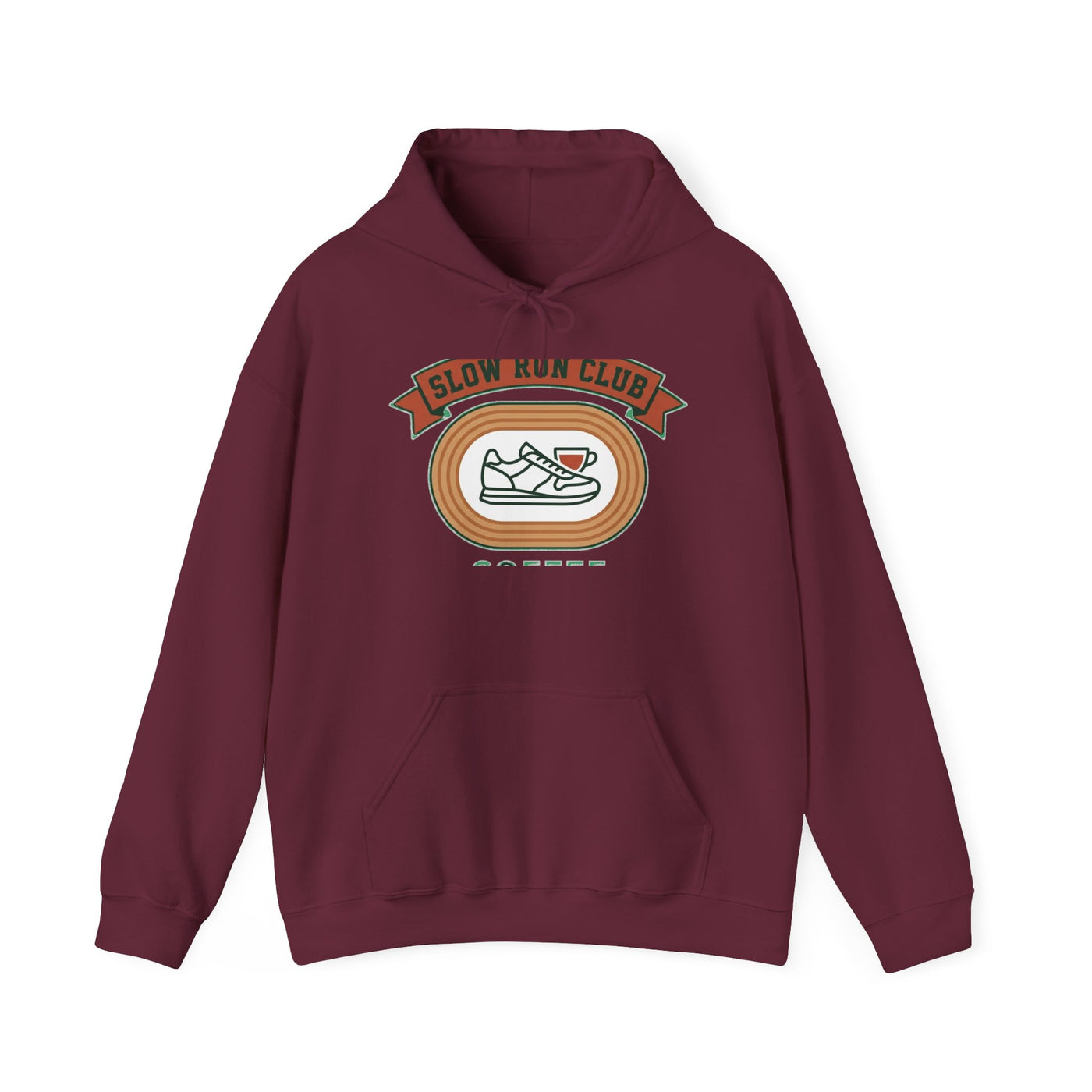 Retro Slow Run Coffee Crest Hoodie