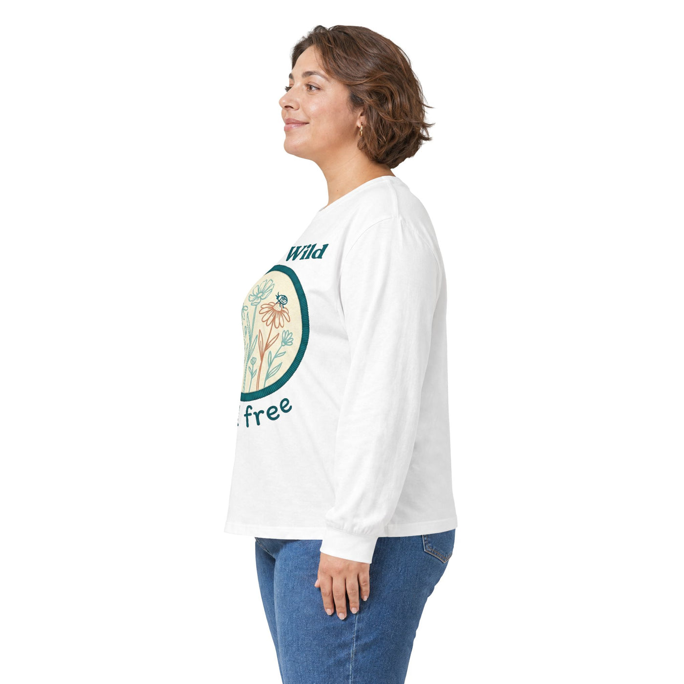 Stitched Meadow & Little Beetle Faux Embroidery Long Sleeve