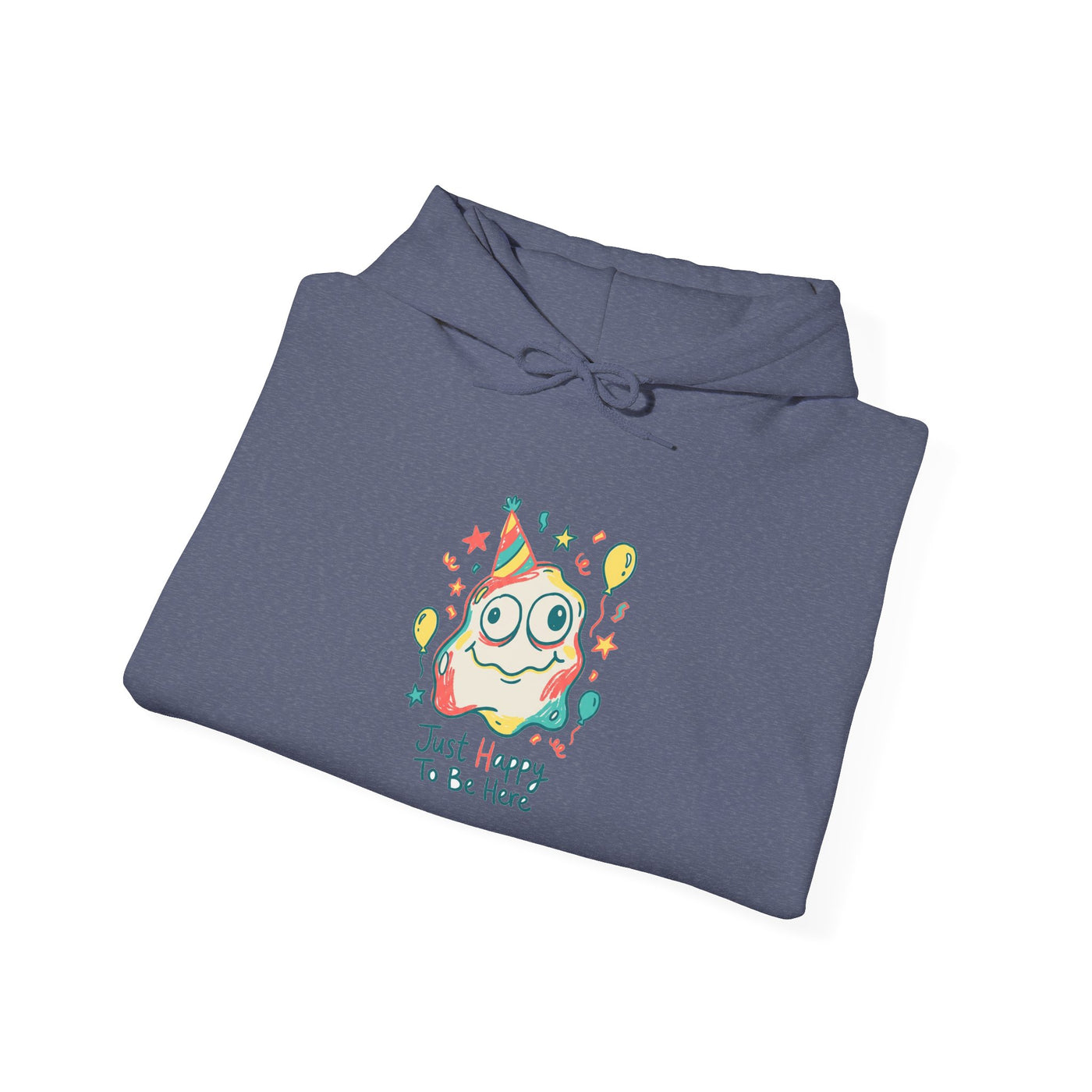 Wobbly Party Blob Just Happy To Be Here Hoodie