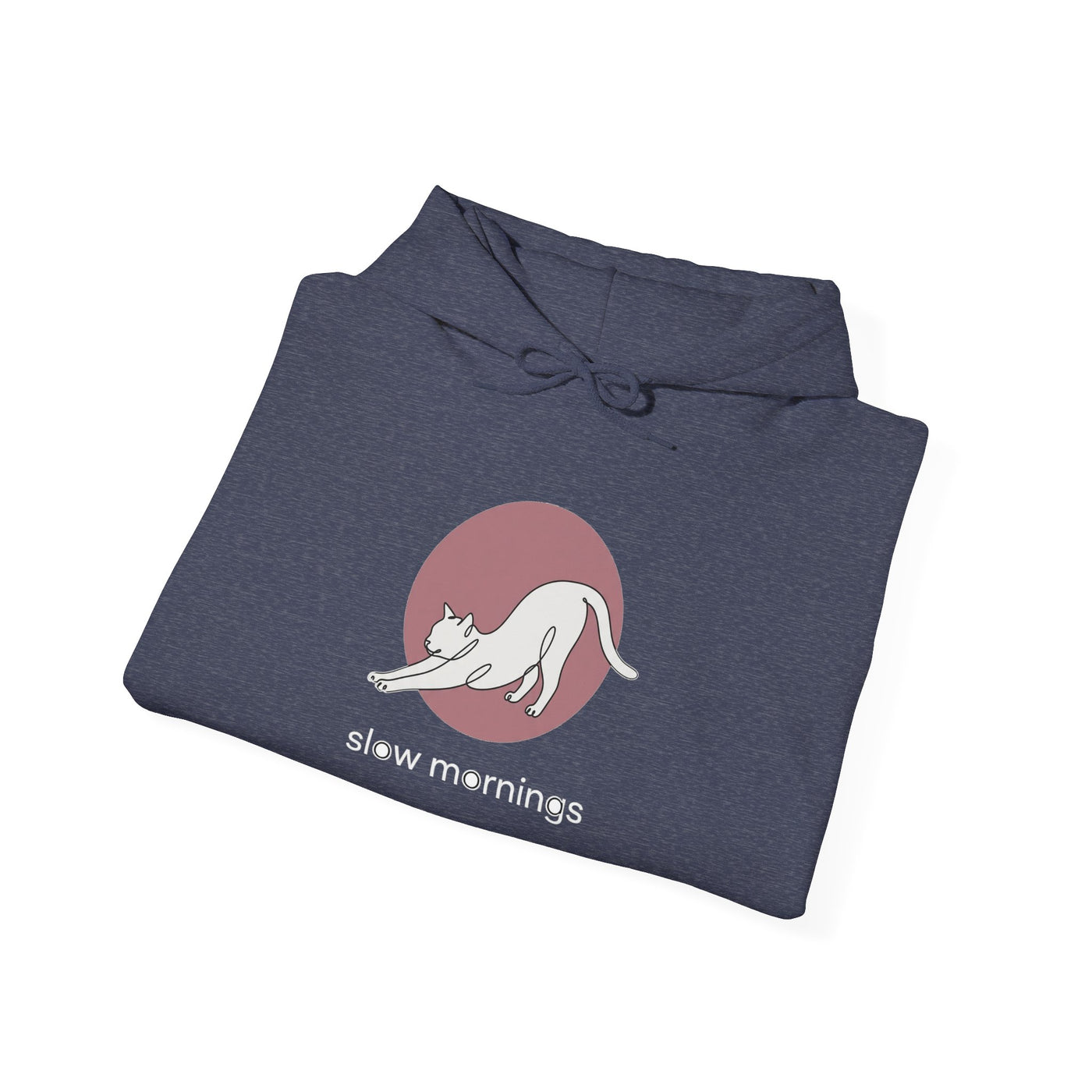 Minimalist Single-Line Stretching Cat Hoodie