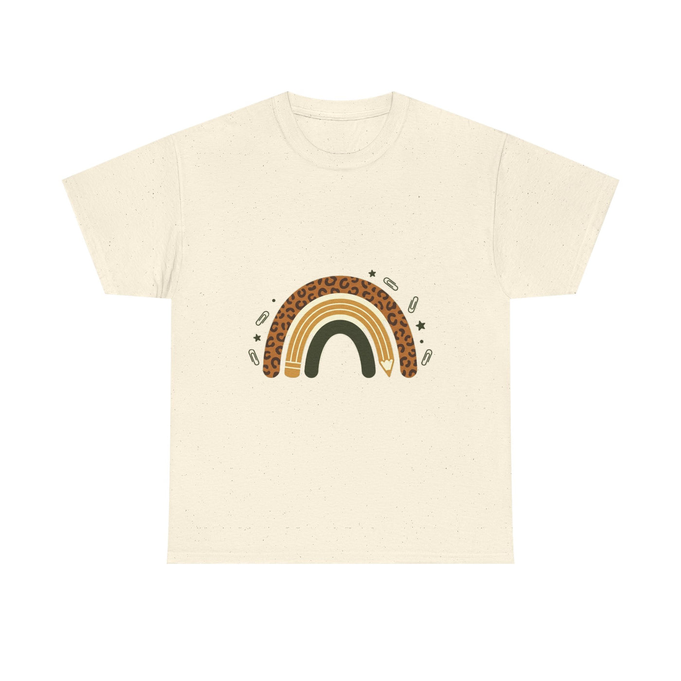 Boho Leopard Rainbow Teacher T-Shirt