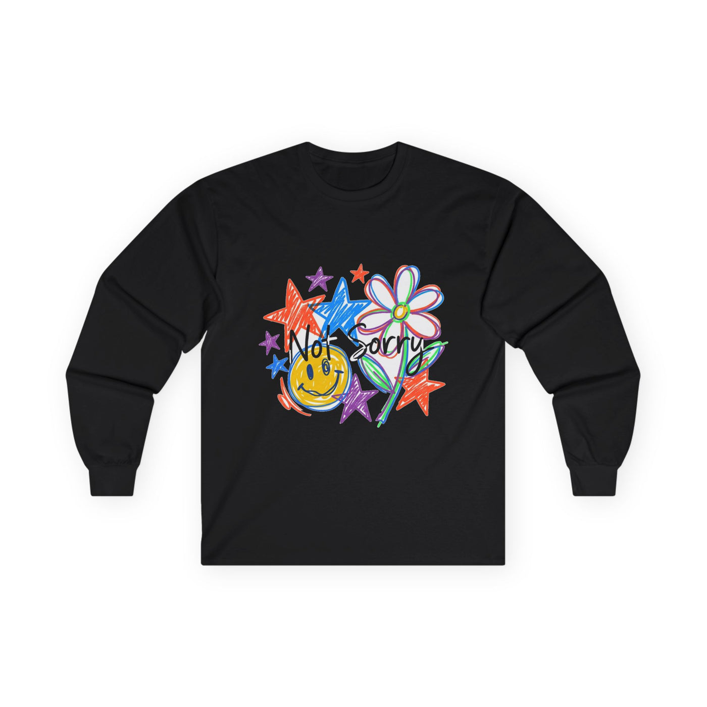 Scribble Your Own Rules Doodle Tee Long Sleeve